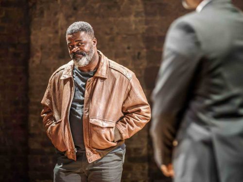 Danny Sapani and Adrian Lester in Hymn at the Almeida Theatre
